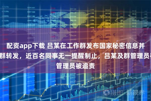 配资app下载 吕某在工作群发布国家秘密信息并被3个群转发，近百名同事无一提醒制止，吕某及群管理员被追责